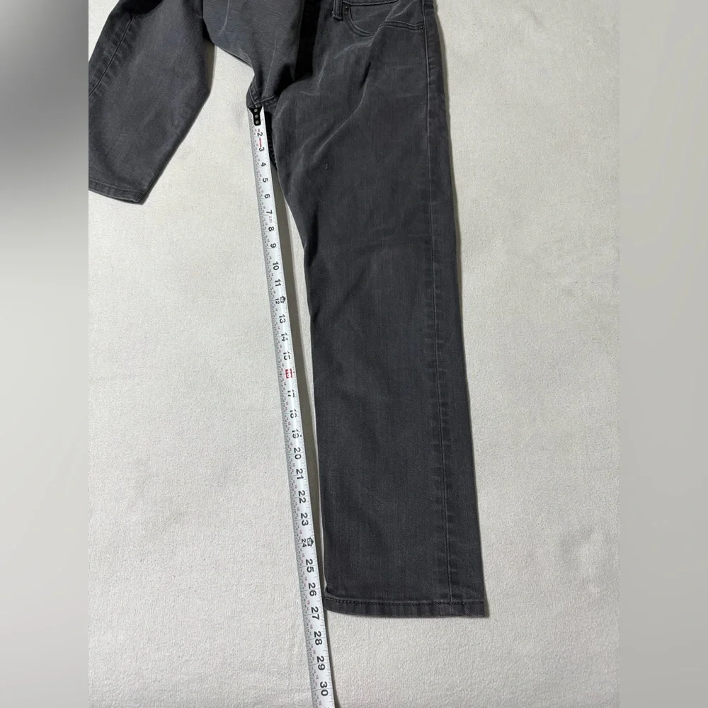 Levis 502 Jeans Mens 33x27 Gray Regular Tapered Mid Rise Dark‎ Wash Denim